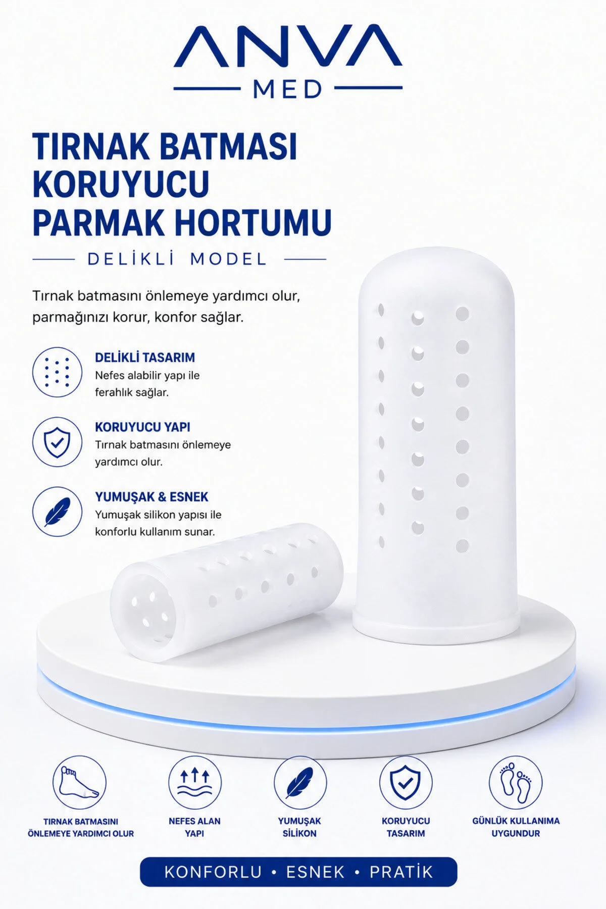 Delikli Silikon Jel Parmak Koruyucu Hortum 15 cmDelikli Silikon Jel Parmak Koruyucu Hortum 15 cm